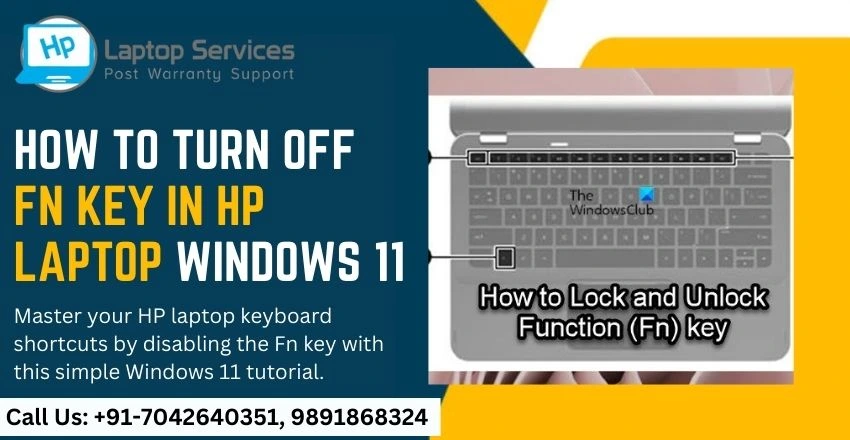 Turn Off Fn key in HP Laptop Windows 11 